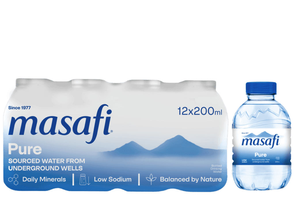 Masafi Pure Bottled Drinking Water (200ml x 12 bottles)