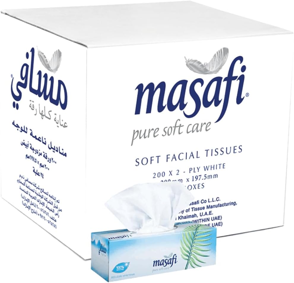 Masafi Facial Tissue 200x2ply x24 Box
