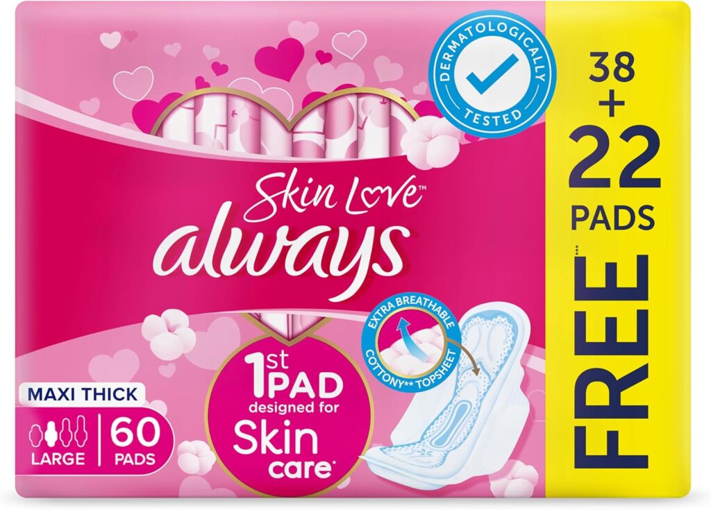 Always Skin Love Sanitary Pads 60x3 Pack