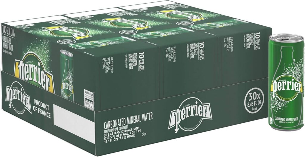 Perrier Sparkling Water (250ml x 24 cans)