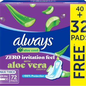 Always Aloe Vera Sanitary Pads 60x3 Pack