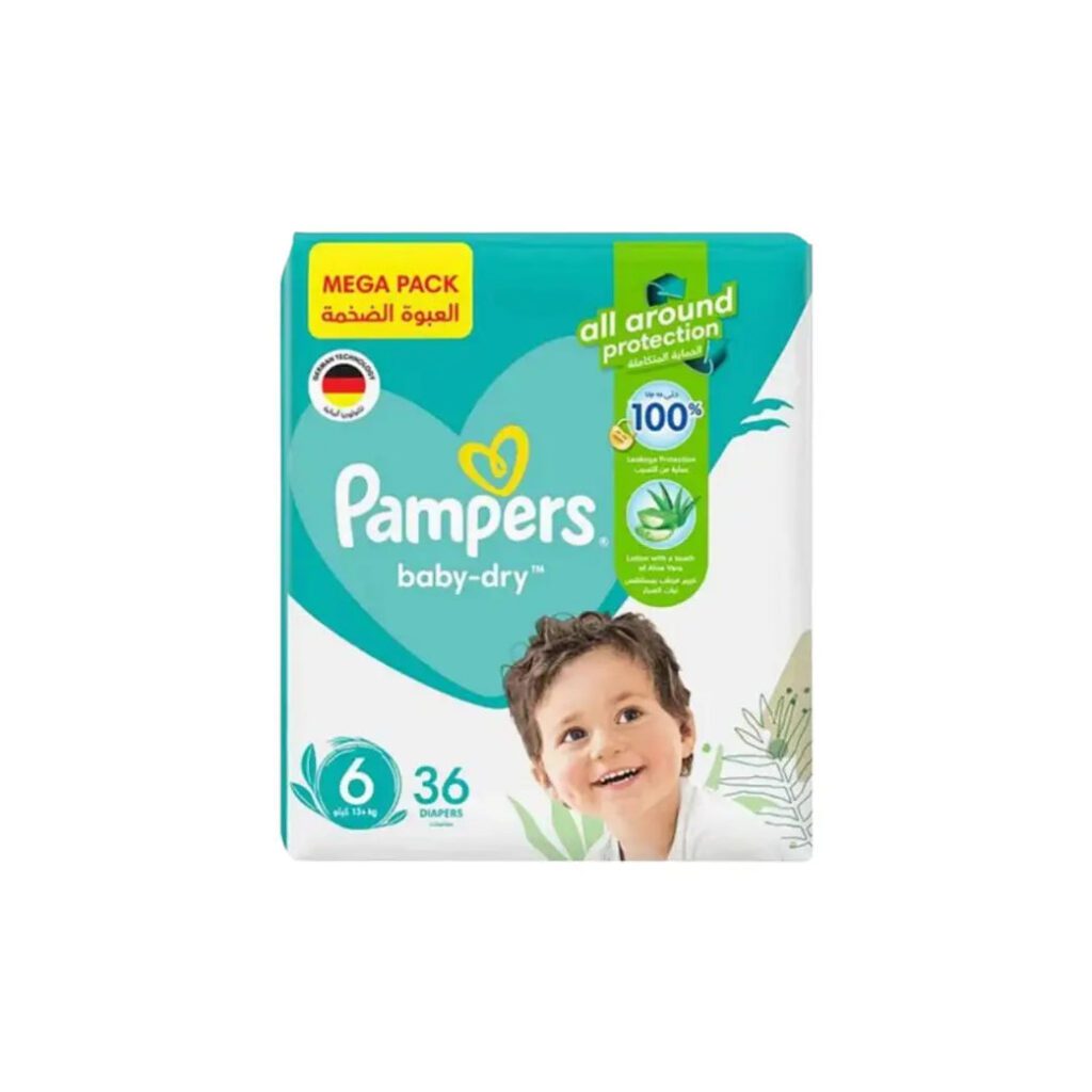 Pampers Diapers Size 6 — 36 PCS | Comfortable & Secure Fit