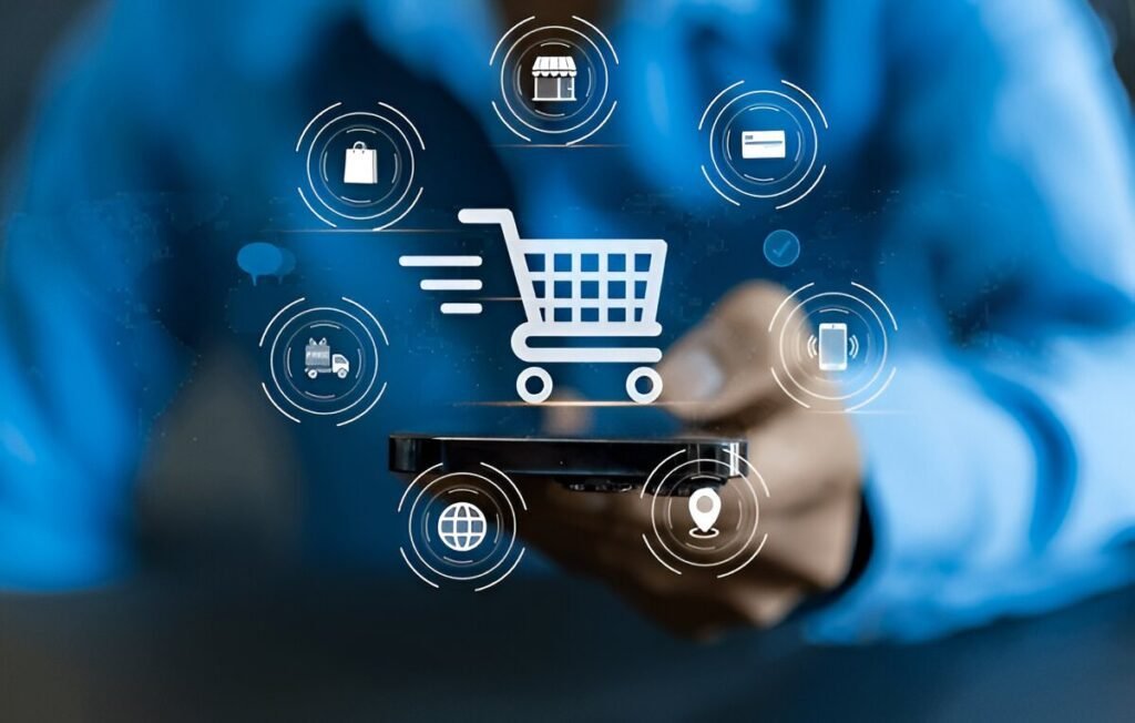 A busy Dubai professional saving time and money by shopping groceries online with Grubss