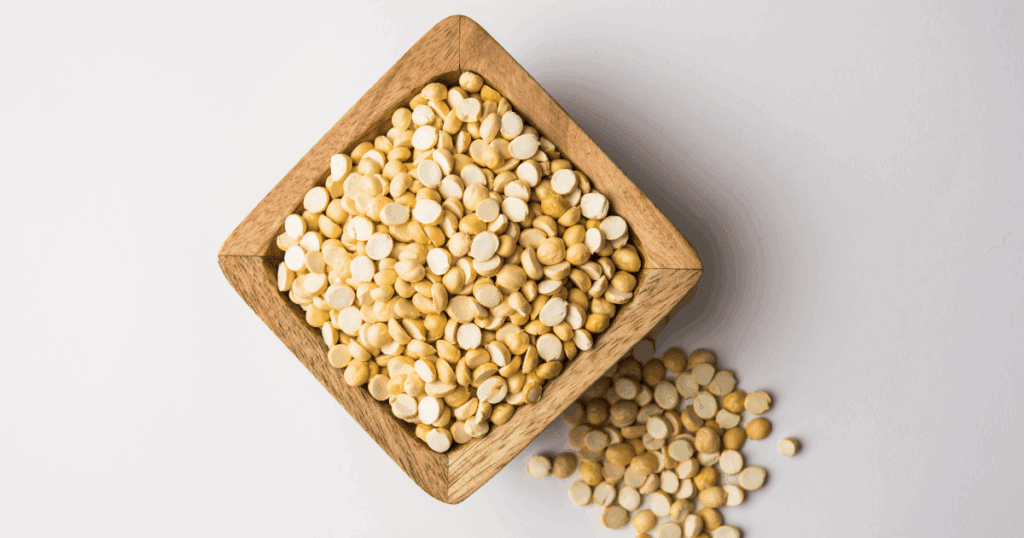 Raw urid dal in a poat