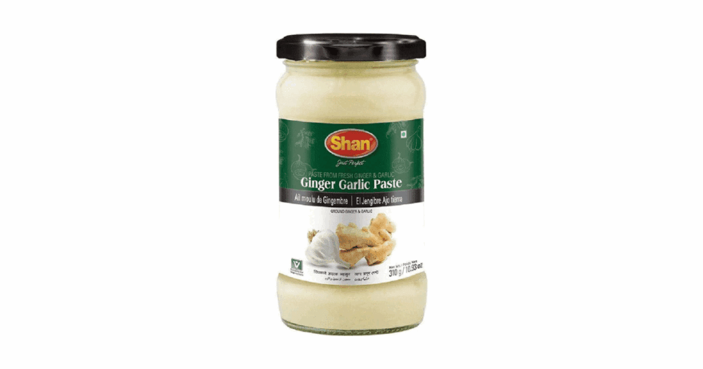 Ginger garlic paste in a jar