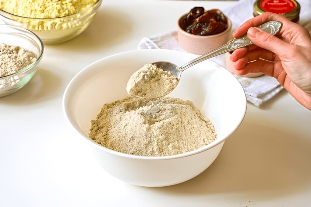 making of a Healthy breakfast with flour, poha, oats, and grains purchased online from Grubss in Dubai